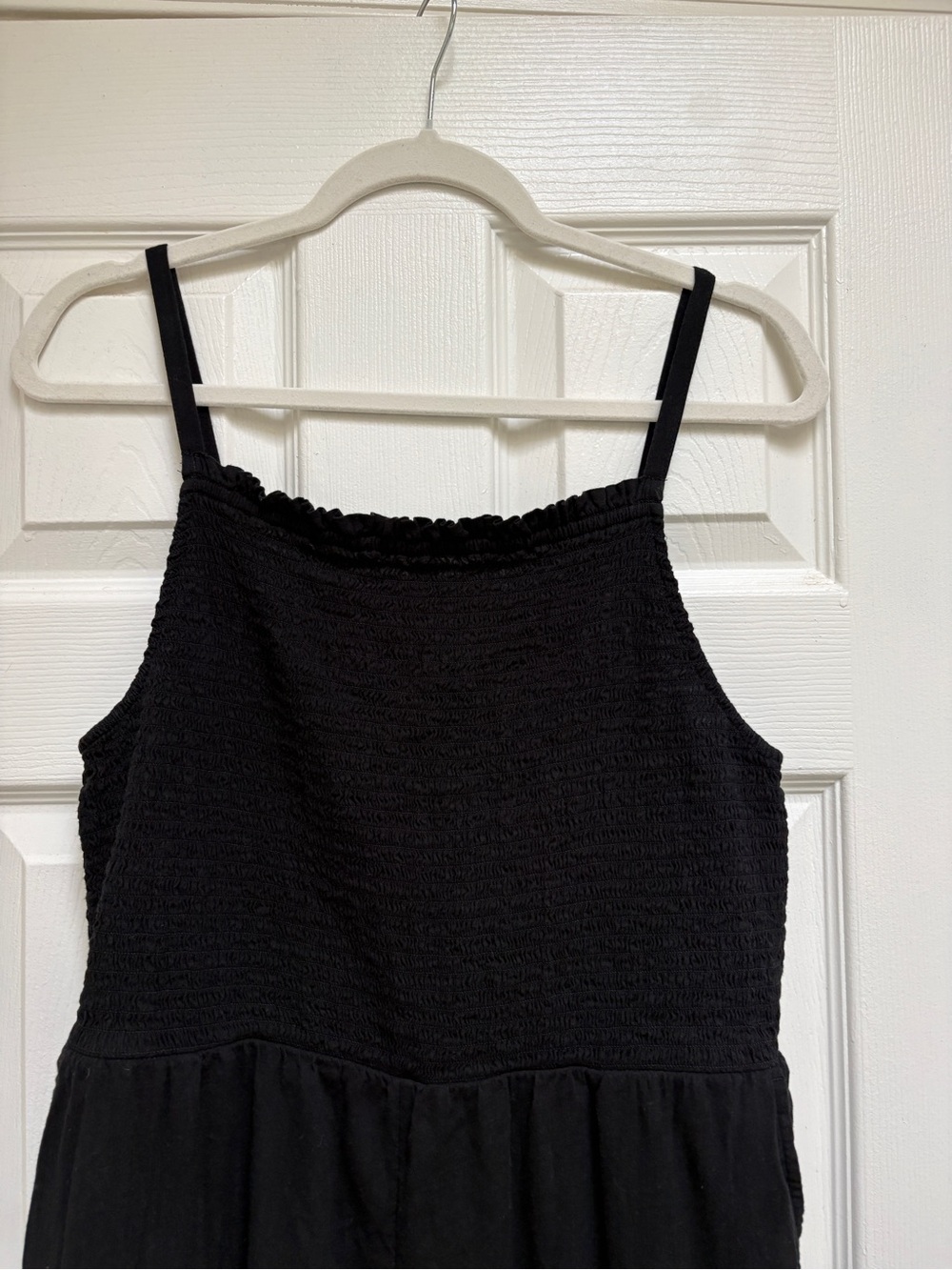 Old Navy Black Smocked Jumpsuit with Adjustable Straps - Picture 4 of 9